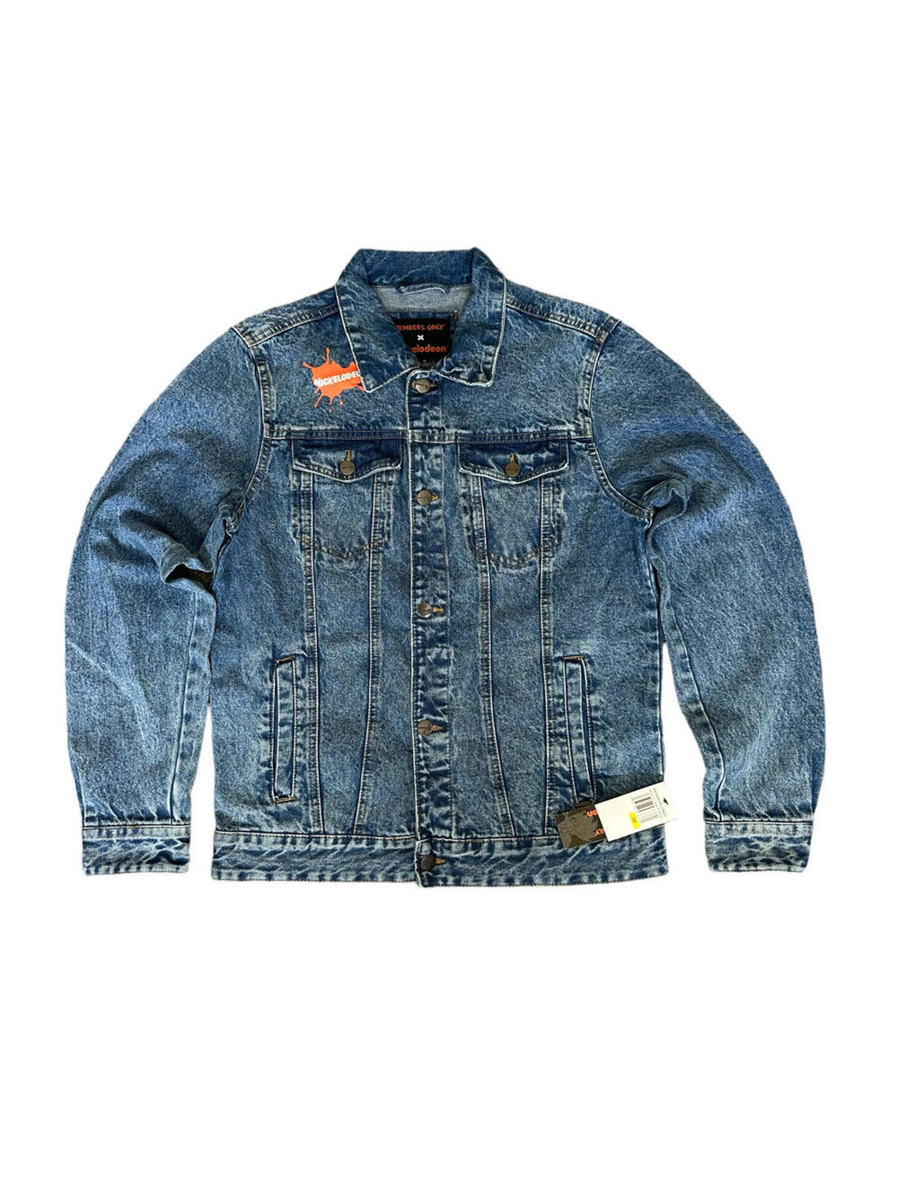 Members Only Nickelodeon Rugrats Hey Arnold Cat Dog Denim Jacket Size Medium NWT